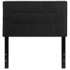 Twin size Modern Black Fabric Box-Stitch Upholstered Headboard