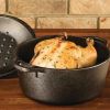 5-Quart Black Cast Iron Dutch Oven with Lid for Oven Stove Grill or Campfire