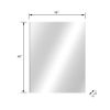 36-in x 30-in Flush Mount Bathroom Wall Mirror - Hang Vertically or Horizontally