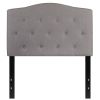 Twin size Light Grey Upholstered Button Tufted Headboard