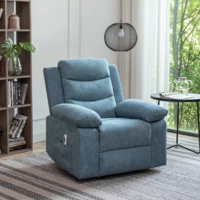 Power Recliner Chair with Adjustable Massage Function, Recliner Chair with
Heating System for Living Room, Blue color fabric