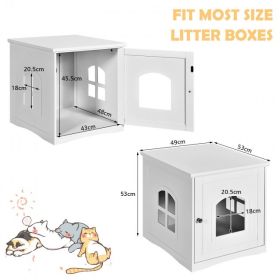 Modern Multipurpose Side Table Nightstand Decorative Pet House