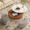 Modern Nesting Coffee Table Set with Sintered Stone Top, Lift-top Coffee Table 37"