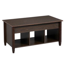 Lift Top Coffee Table Modern Furniture Hidden Compartment and Lift Tabletop Brown ( same as 13029824)