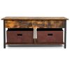 Lift Top Coffee Table with Drawers and Hidden Compartment