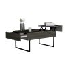 Lift Top Coffee Table 2 Dazza, One Drawer, Carbon Espresso / Onyx Finish