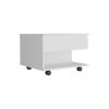 Lift Top Coffee Table Mercuri, Casters, White Finish