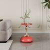 Luxury Design Iron End Table, Minimalist Round Side Table for Small Space